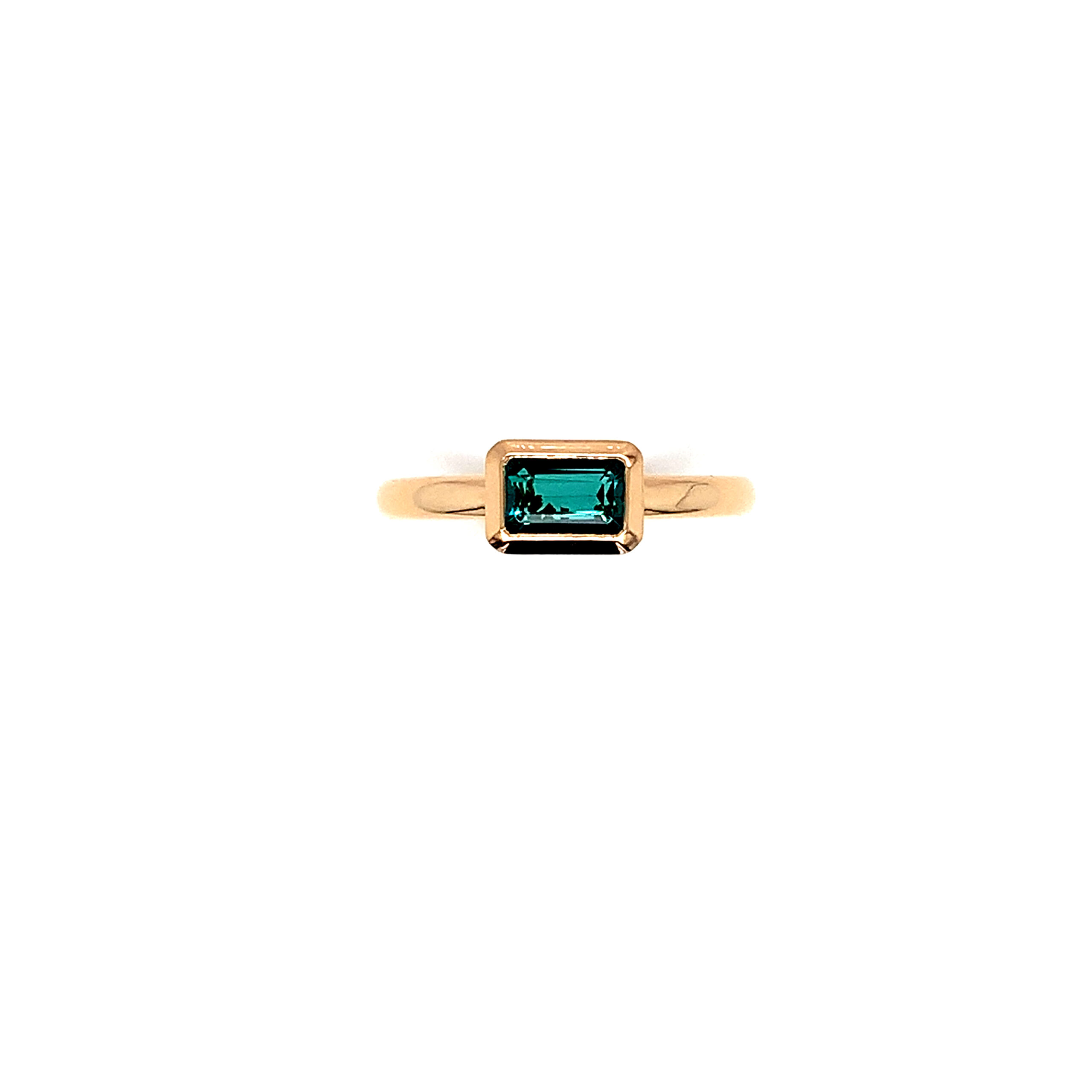 Indigolithring gold Goldring mit Indigolith Turmalin